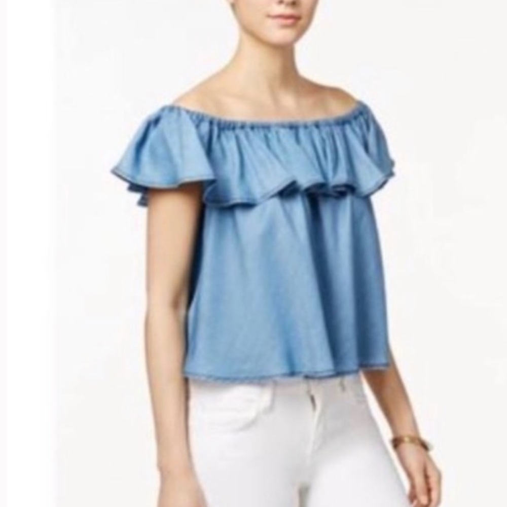 ❤️❤️ Velvet Heart Chambray Off The Shoulder Top❤️❤️size xs